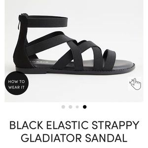 Black elastic gladiator sandals torrid